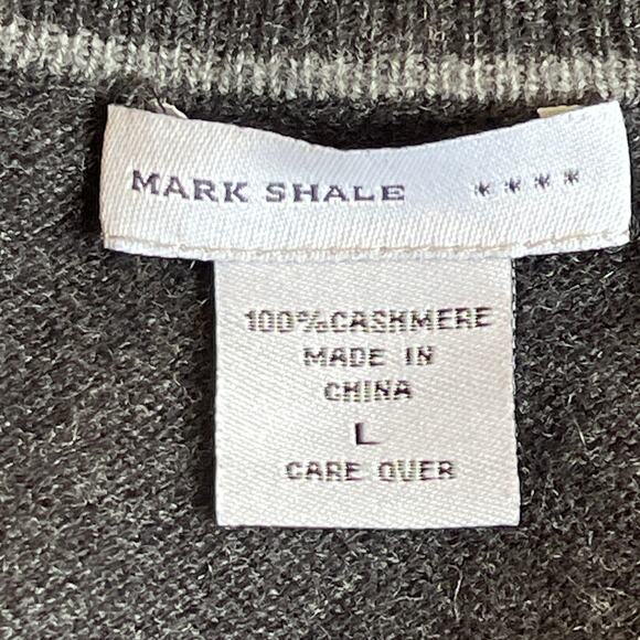 VINTAGE 90s Mark Shale Charcoal Gray Cashmere Sweater Vest Size Large - Picture 3 of 4